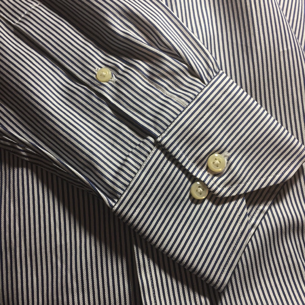 Alara Dress Shirt Egyptian Cotton Navy 15.5 32/33 - Picture 6 of 8